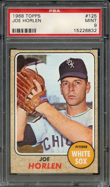 1968 TOPPS 125 JOE HORLEN PSA MINT 9