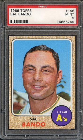 1968 TOPPS 146 SAL BANDO PSA MINT 9
