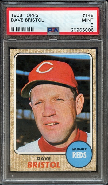 1968 TOPPS 148 DAVE BRISTOL PSA MINT 9