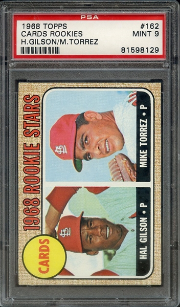1968 TOPPS 162 CARDS ROOKIES H.GILSON/M.TORREZ PSA MINT 9