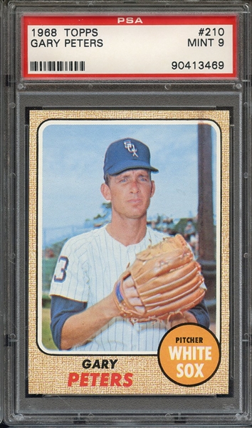 1968 TOPPS 210 GARY PETERS PSA MINT 9