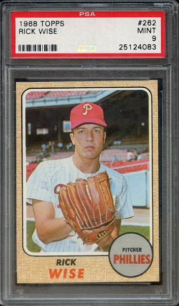 1968 TOPPS 262 RICK WISE PSA MINT 9