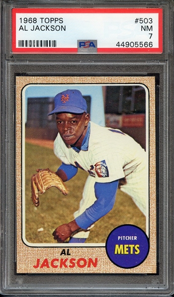 1968 TOPPS 503 AL JACKSON PSA NM 7