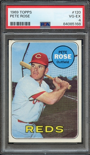 1969 TOPPS 120 PETE ROSE PSA VG-EX 4