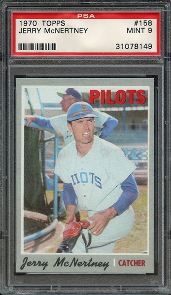 1970 TOPPS 158 JERRY McNERTNEY PSA MINT 9