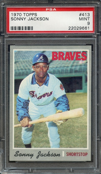 1970 TOPPS 413 SONNY JACKSON PSA MINT 9