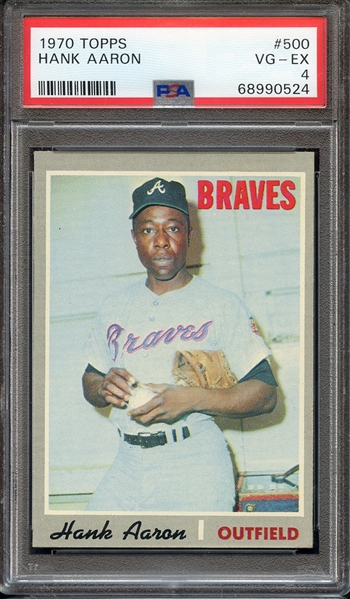 1970 TOPPS 500 HANK AARON PSA VG-EX 4