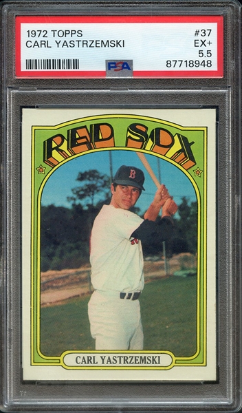 1972 TOPPS 37 CARL YASTRZEMSKI PSA EX+ 5.5