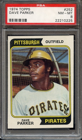 1974 TOPPS 252 DAVE PARKER PSA NM-MT 8