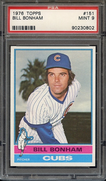 1976 TOPPS 151 BILL BONHAM PSA MINT 9