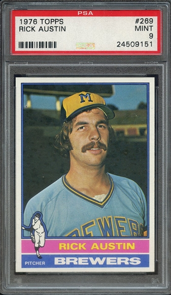 1976 TOPPS 269 RICK AUSTIN PSA MINT 9