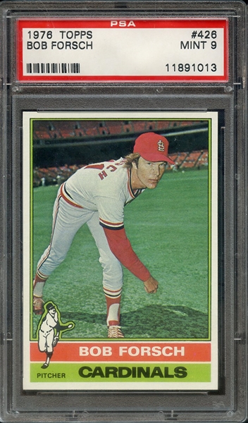 1976 TOPPS 426 BOB FORSCH PSA MINT 9