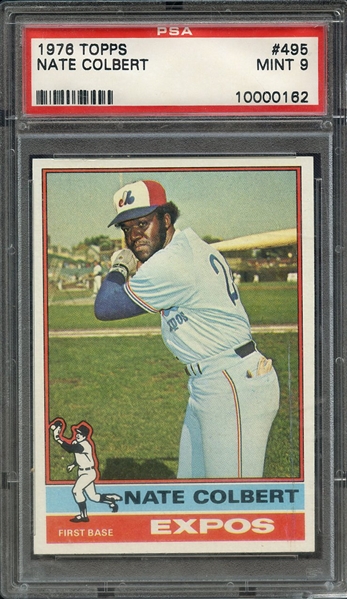 1976 TOPPS 495 NATE COLBERT PSA MINT 9