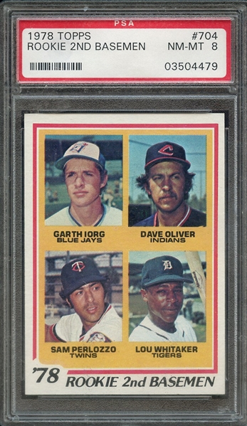 1978 TOPPS 704 ROOKIE 2nd BASEMEN PSA NM-MT 8