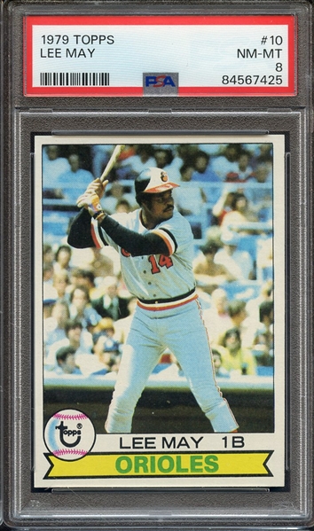 1979 TOPPS 10 LEE MAY PSA NM-MT 8