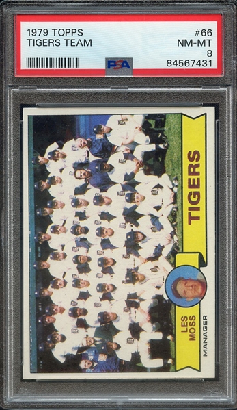 1979 TOPPS 66 TIGERS TEAM PSA NM-MT 8