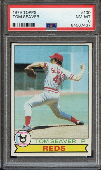1979 TOPPS 100 TOM SEAVER PSA NM-MT 8