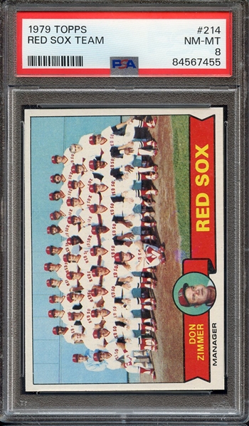 1979 TOPPS 214 RED SOX TEAM PSA NM-MT 8