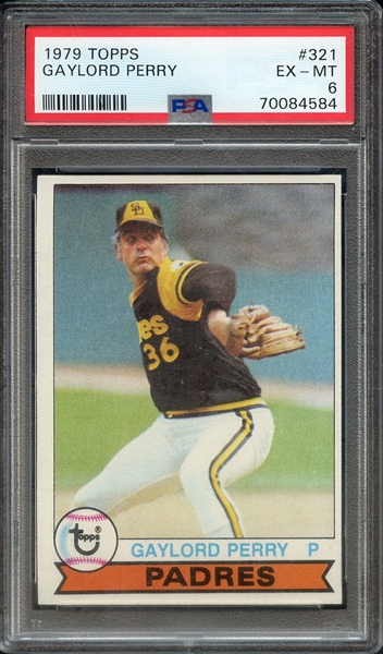 1979 TOPPS 321 GAYLORD PERRY PSA EX-MT 6