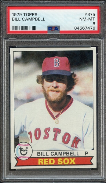 1979 TOPPS 375 BILL CAMPBELL PSA NM-MT 8