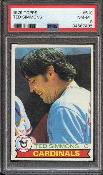 1979 TOPPS 510 TED SIMMONS PSA NM-MT 8