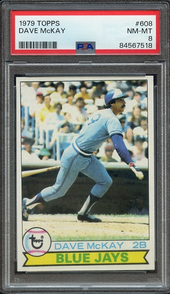1979 TOPPS 608 DAVE McKAY PSA NM-MT 8