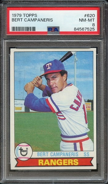 1979 TOPPS 620 BERT CAMPANERIS PSA NM-MT 8