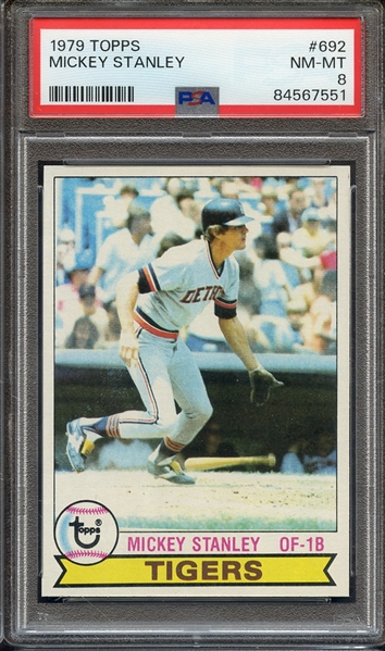 1979 TOPPS 692 MICKEY STANLEY PSA NM-MT 8