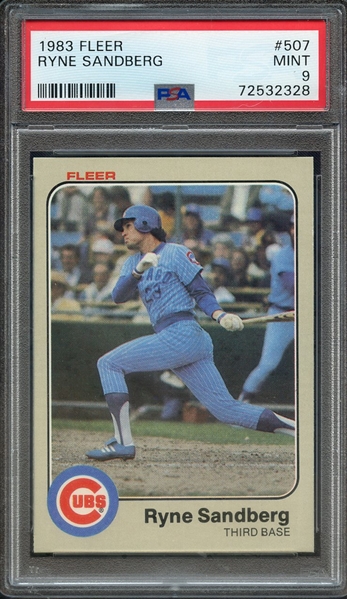 1983 FLEER 507 RYNE SANDBERG PSA MINT 9