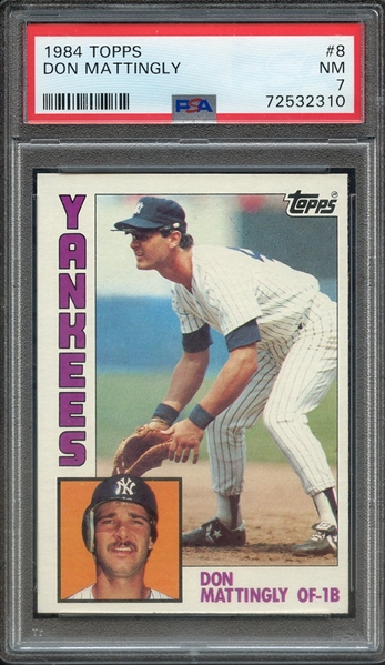 1984 TOPPS 8 DON MATTINGLY PSA NM 7