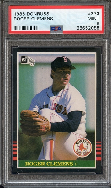 1985 DONRUSS 273 ROGER CLEMENS PSA MINT 9