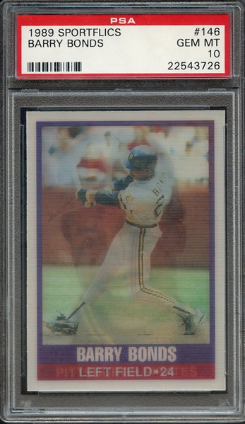 1989 SPORTFLICS 146 BARRY BONDS PSA GEM MT 10