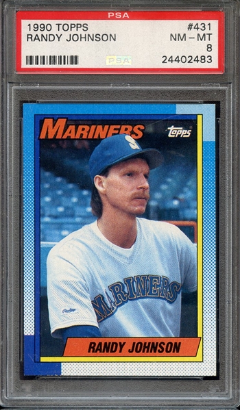 1990 TOPPS 431 RANDY JOHNSON PSA NM-MT 8