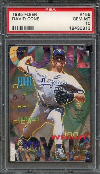 1995 FLEER 155 DAVID CONE PSA GEM MT 10