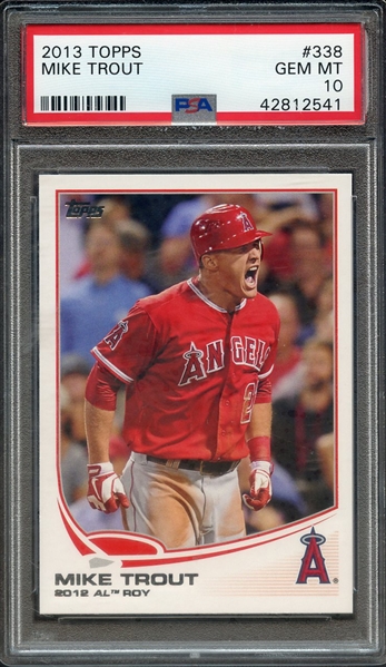 2013 TOPPS 338 MIKE TROUT PSA GEM MT 10