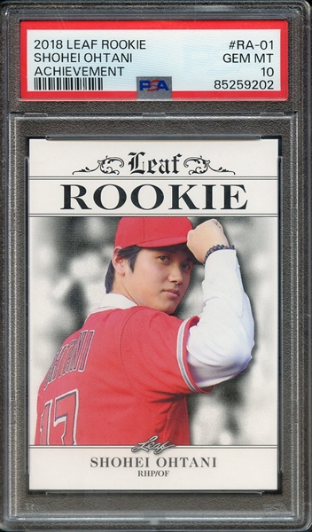 2018 LEAF ROOKIE OHTANI ACHIEVEMENT RA-01 SHOHEI OHTANI ACHIEVEMENT PSA GEM MT 10