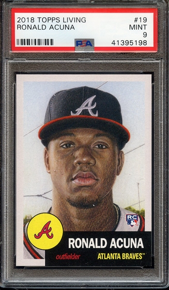 2018 TOPPS LIVING 19 RONALD ACUNA PSA MINT 9