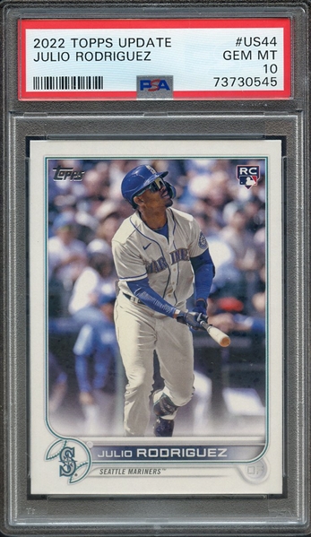 2022 TOPPS UPDATE US44 JULIO RODRIGUEZ PSA GEM MT 10