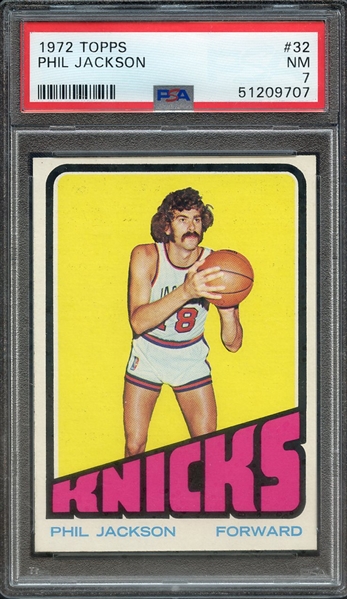 1972 TOPPS 32 PHIL JACKSON PSA NM 7
