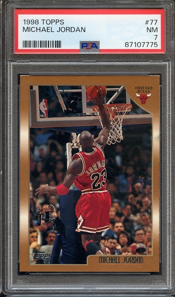 1998 TOPPS 77 MICHAEL JORDAN PSA NM 7