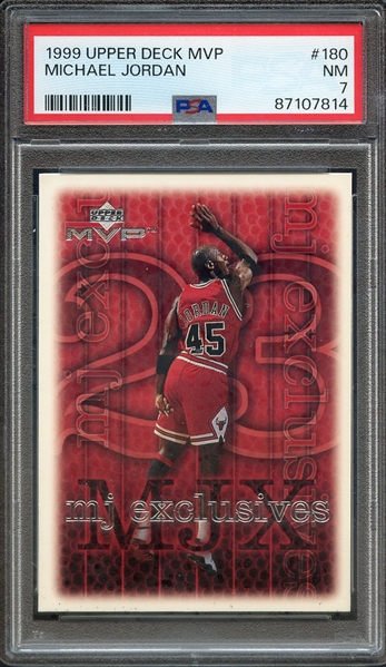 1999 UPPER DECK MVP 180 MICHAEL JORDAN PSA NM 7