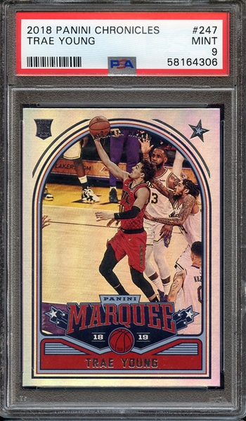 2018 PANINI CHRONICLES 247 TRAE YOUNG PSA MINT 9