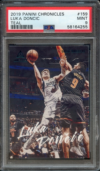 2019 PANINI CHRONICLES 159 LUKA DONCIC TEAL PSA MINT 9