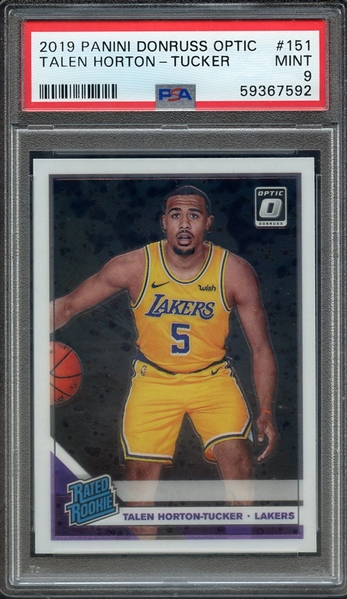 2019 PANINI DONRUSS OPTIC 151 TALEN HORTON-TUCKER PSA MINT 9