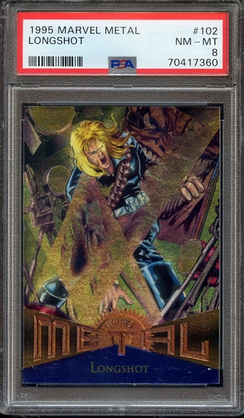 1995 MARVEL METAL 102 LONGSHOT PSA NM-MT 8