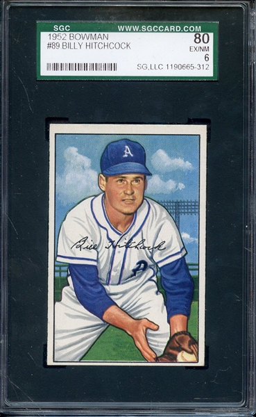 1952 BOWMAN 89 BILLY HITCHCOCK SGC EX/MT 80 / 6