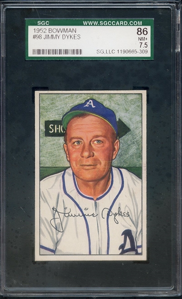 1952 BOWMAN 98 JIMMY DYKES SGC NM+ 86 / 7.5