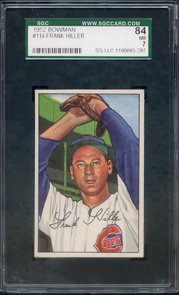 1952 BOWMAN 114 FRANK HILLER SGC NM 84 / 7