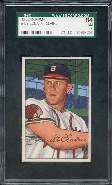 1952 BOWMAN 172 EBBA ST CLAIRE SGC NM 84 / 7