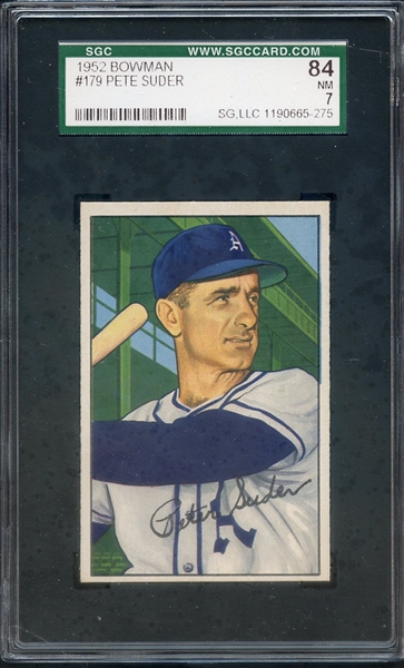 1952 BOWMAN 179 PETE SUDER SGC NM 84 / 7
